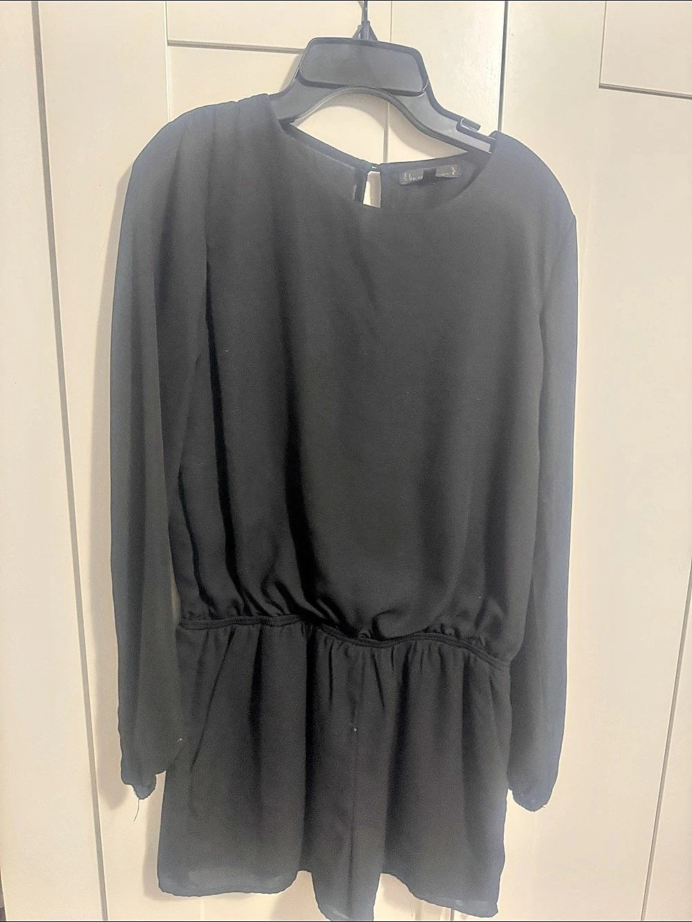 Lucca couture Black Long Sleeve Romper Size XS Like New
